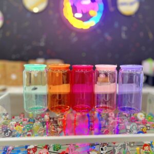 Jelly glass can vidrio de colores