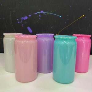 Shimmer Glass con tapa bling