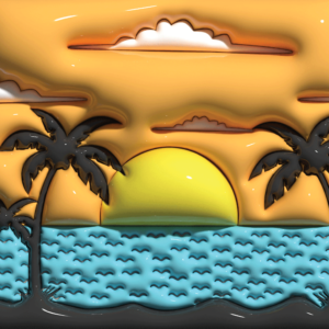 Vinil 3D playa
