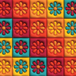 Vinil 3D flores