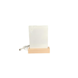 Acrilico Sublimable con Luz y Base de Madera